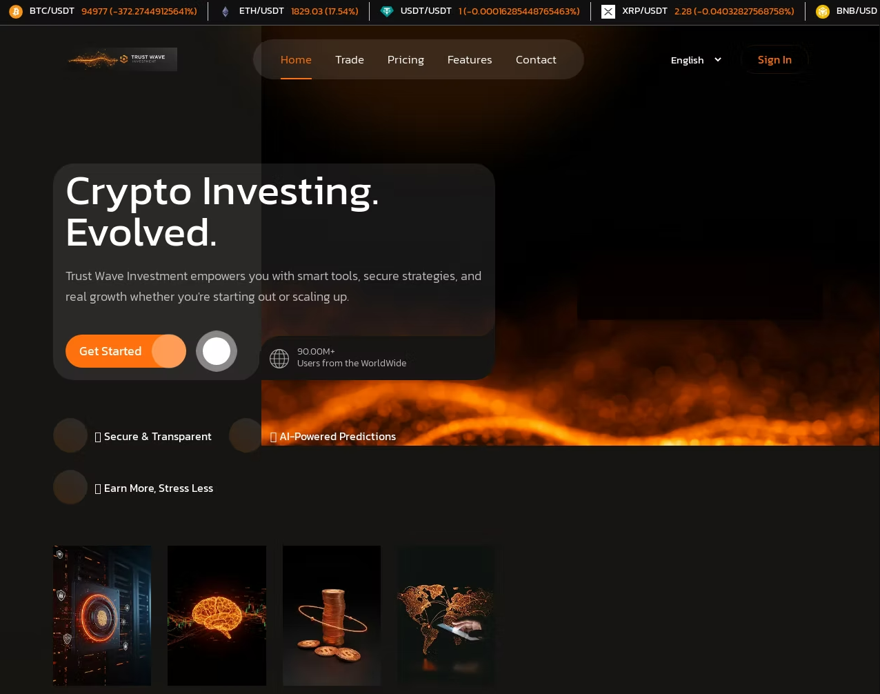  Example of a fake investment platform designed to mimic a legitimate trading website  