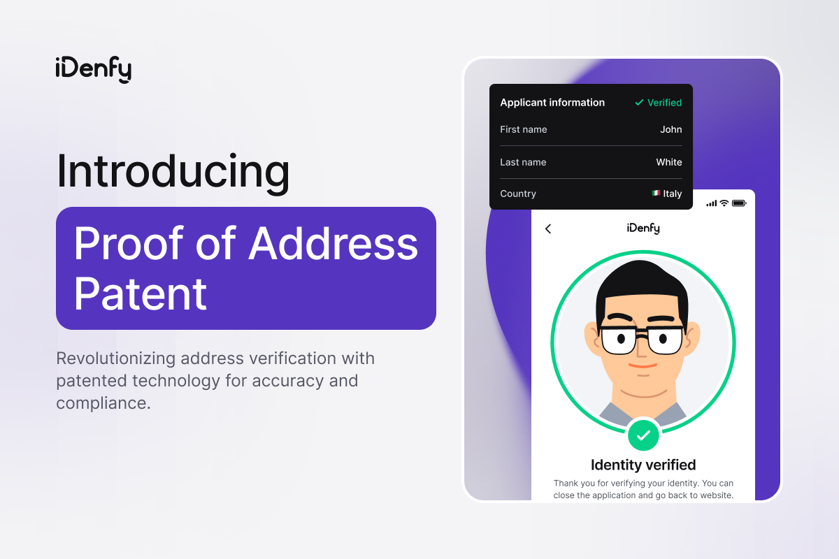 iDenfy announces its first-ever patent publication on Address Verification technology