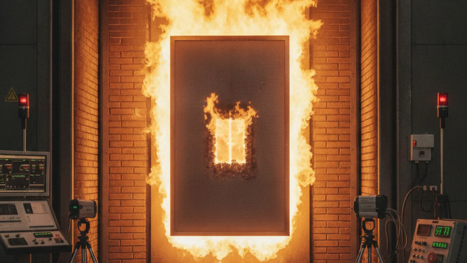 fire-certification tests for composite panel