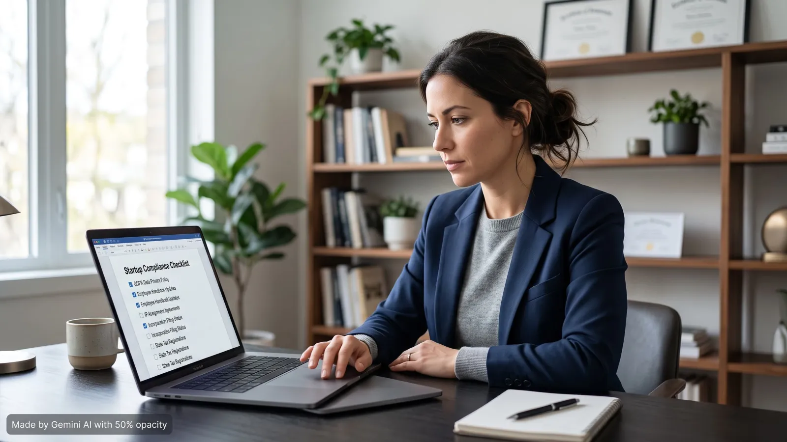 Treasurer reviewing a digital ownership ledger on a desktop screen