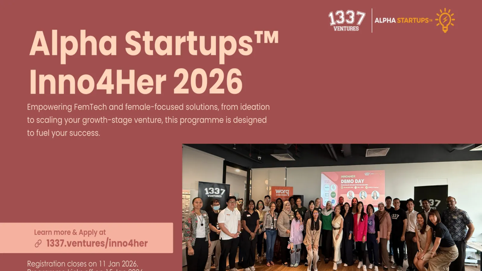 1337 Ventures Launches Inno4Her 2026 Accelerator for FemTech Startups