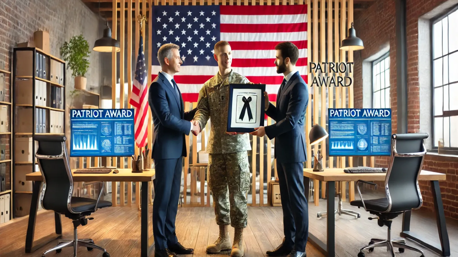 Compu Dynamics Leaders Honored with Patriot Award for Supporting National Guard and Reserve