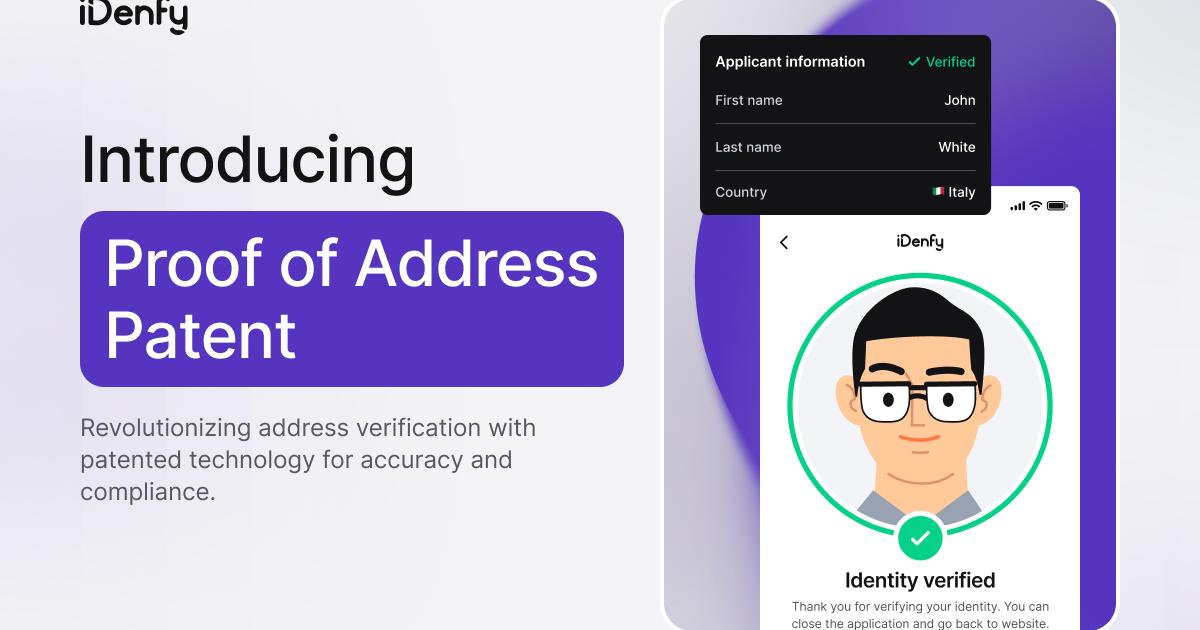 iDenfy announces its first-ever patent publication on Address ...